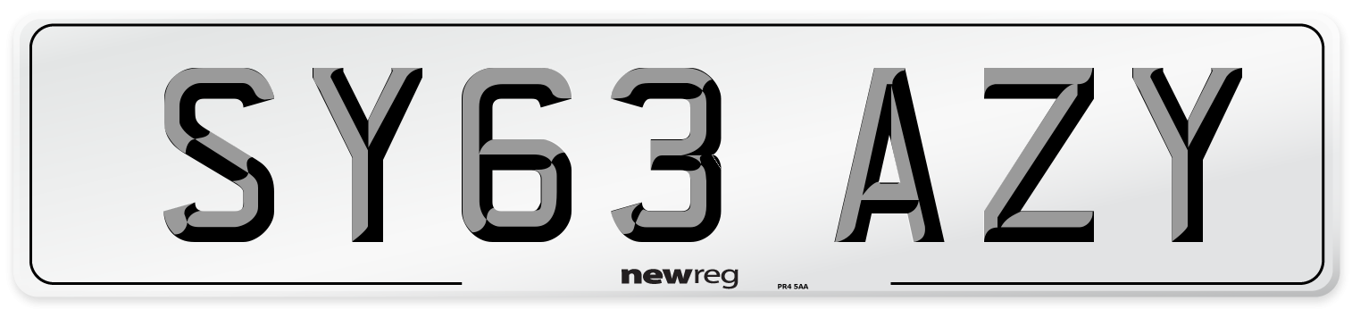 SY63 AZY Number Plate from New Reg